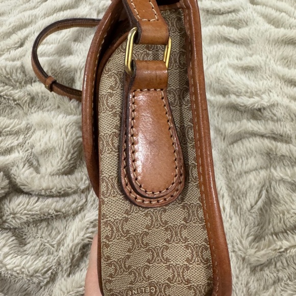 Vintage Celine Macadam Canvas & Leather Crossbody Bag - Picture 4 of 13